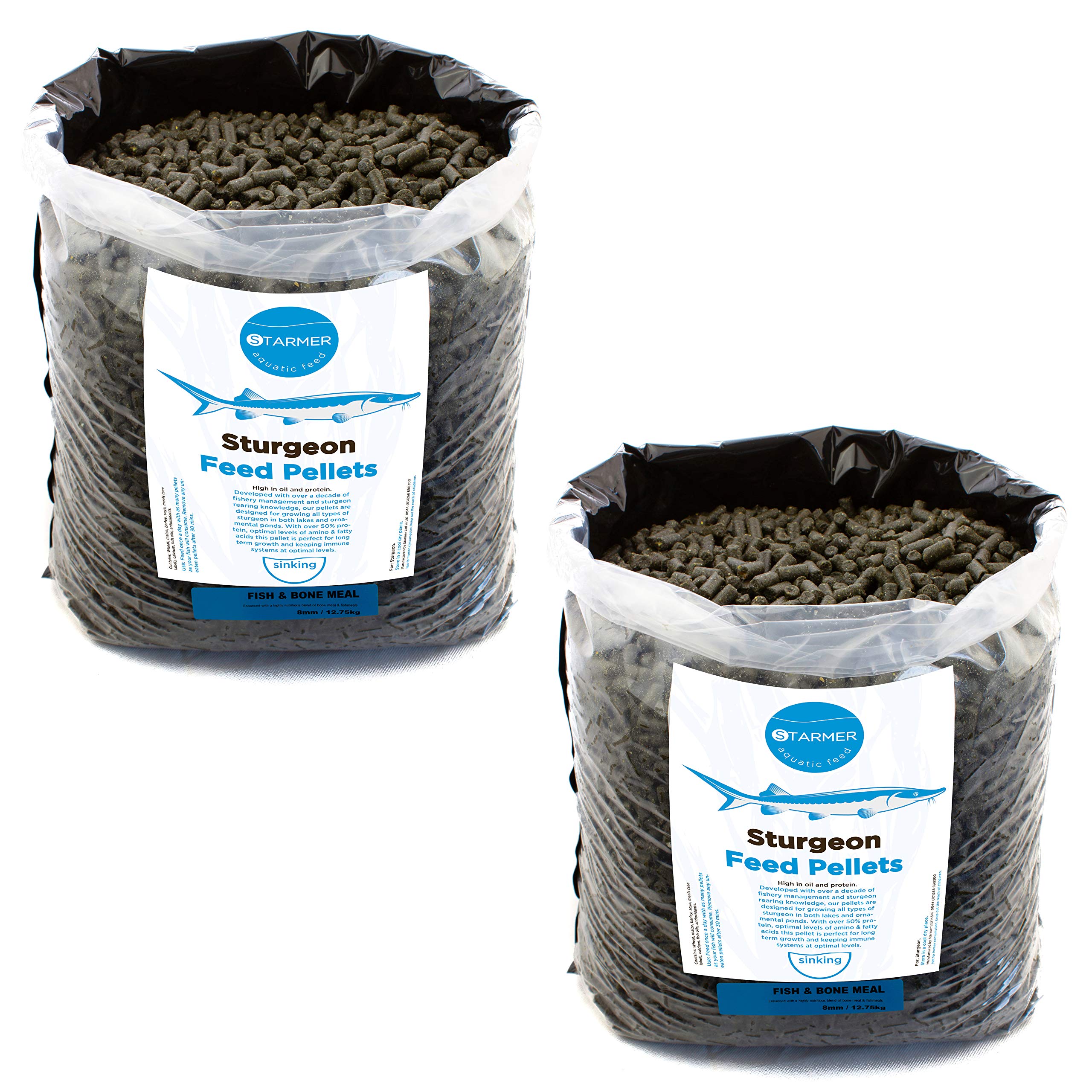 STARMER aquatic feed 8mm / fish & bone/sturgeon pellets / 25kg