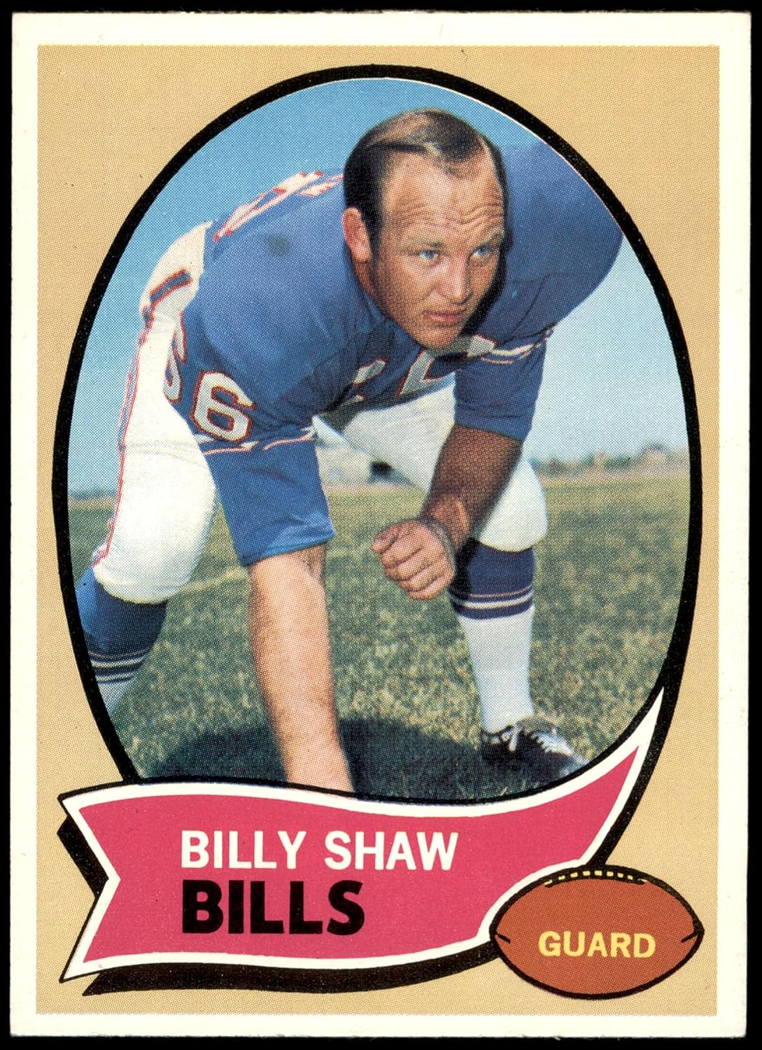 1970 Topps #229 Billy Shaw Buffalo Bills (Football Card) NM/MT Bills Georgia Tech