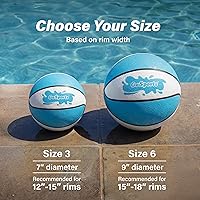 Vista 3 de GoSports Water Basketballs 2 Pack - Choose Between Size 3 and Size 6, Great for Swimming Pool Basketball Hoops