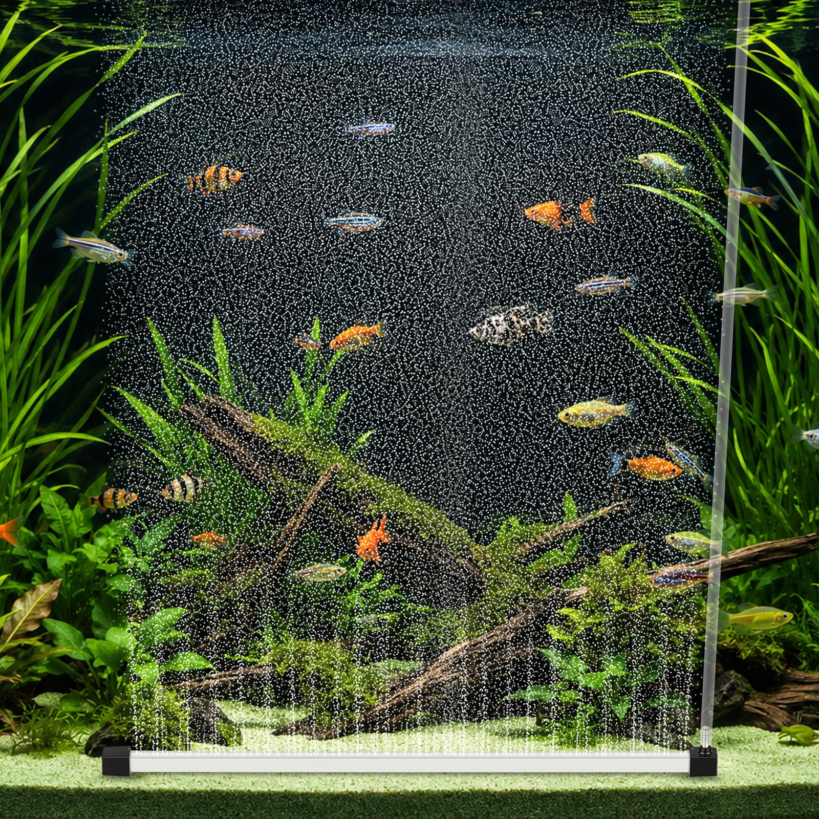 AXFEE Aquarium Bubble Curtain Wall, 40cm Fish Tank Air Bubbler