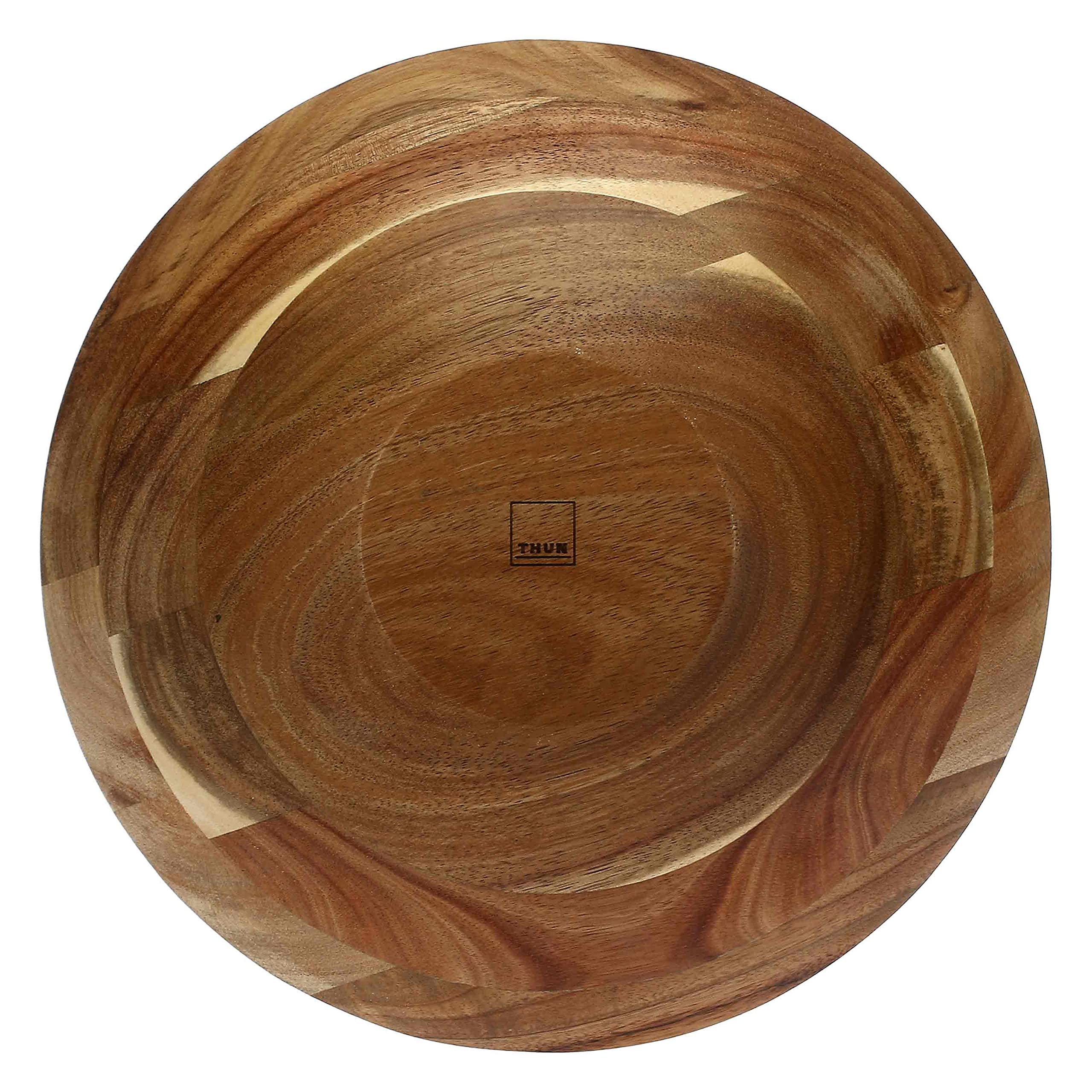 THUN, Ciotola in Legno d'Acacia di Dimensione Media, Linea Estate Fantastica, Ø 23 cm; 7 cm h