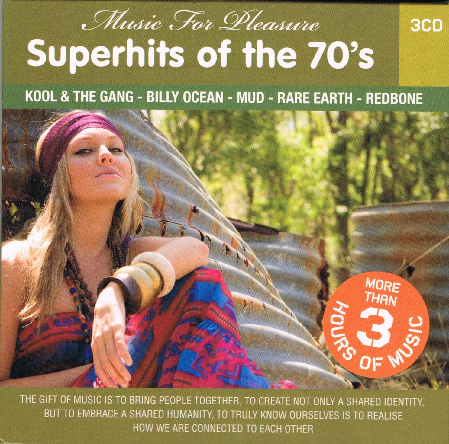 Music For Pleasure - Superhits of the 70's, 3 Disc (RE-RECORDING & LIVE RECORDING) [Audio CD] Various; Anita Ward, George McRae, Sister Sledge, Tavares, Chi-Lites, Paper Lace, Rose Royce,; Billy Ocean, Fortunes, Rare Earth, Irene Cara, Redbone, Clarence Carter, Rubettes, Lynn Anderson, and Kool & The Gang