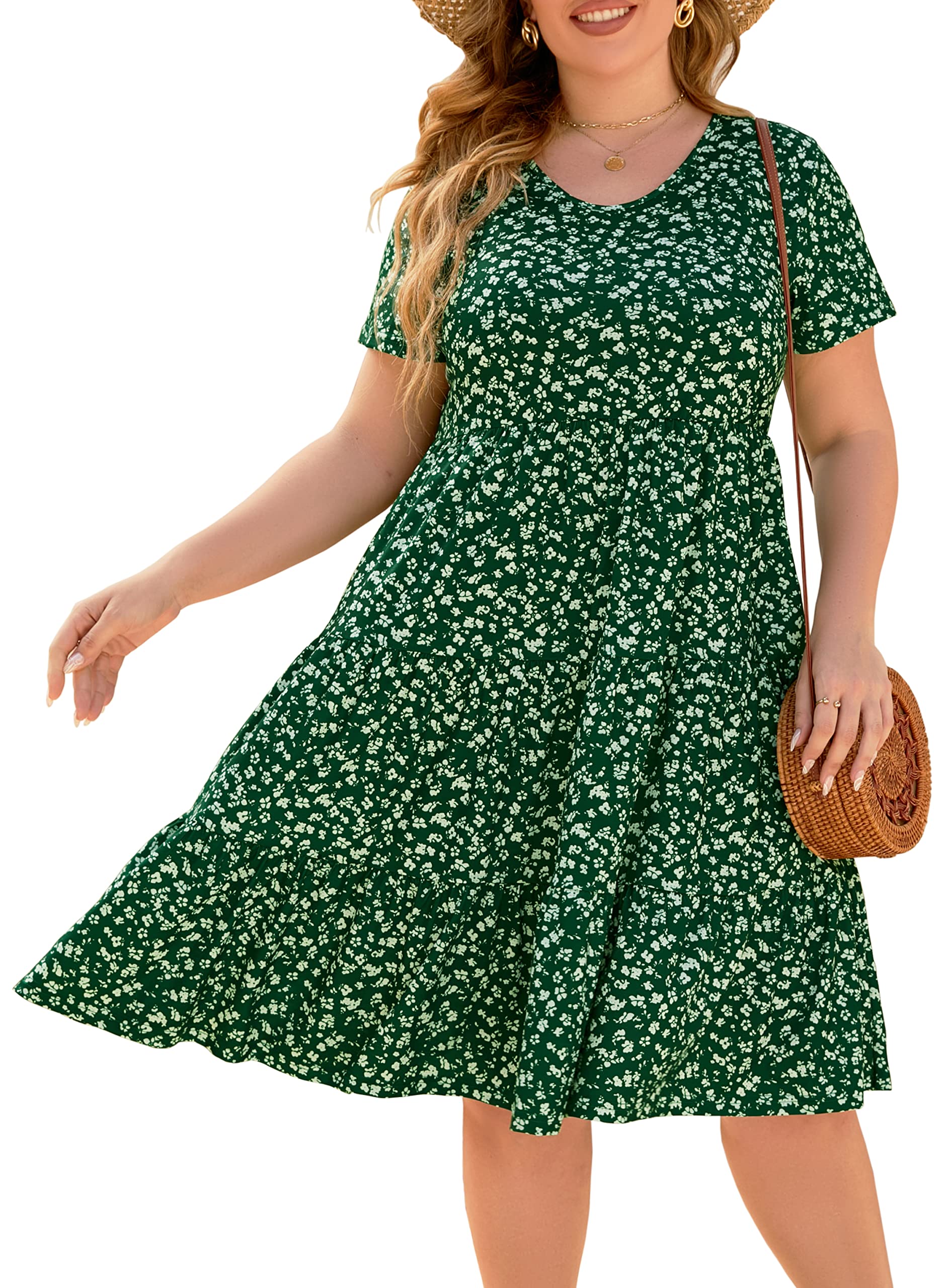 Younrui Tiered Midi Dress