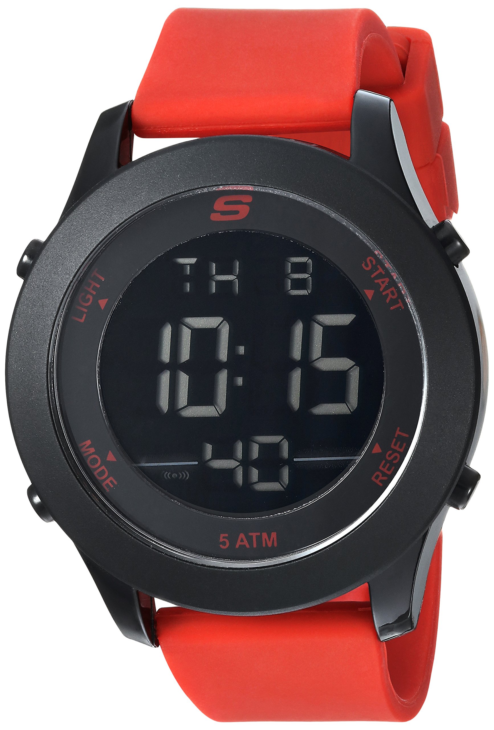 SkechersMen's Quartz Plastic and Rubber Casual Watch, Color:Red (Model: SR5109)