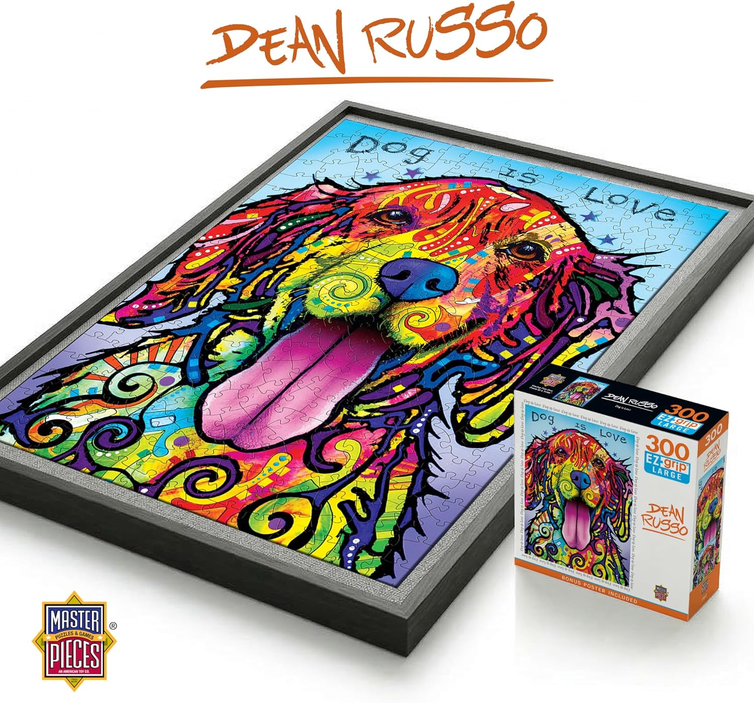 Masterpieces 300 Piece EZ Grip Jigsaw Puzzle - Dog is Love - 18"x24"