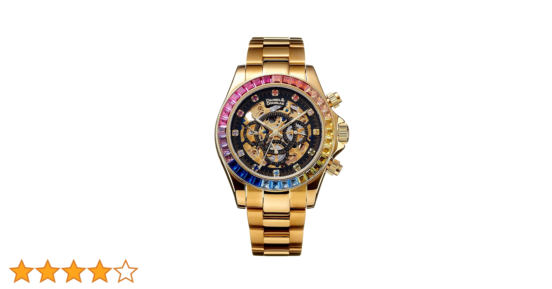 DANIEL & DOUGLAS 自動巻き時計 ゴールド 機械式 自動巻き 腕時計 メンズ 時計 ダニエルアンドダグラス