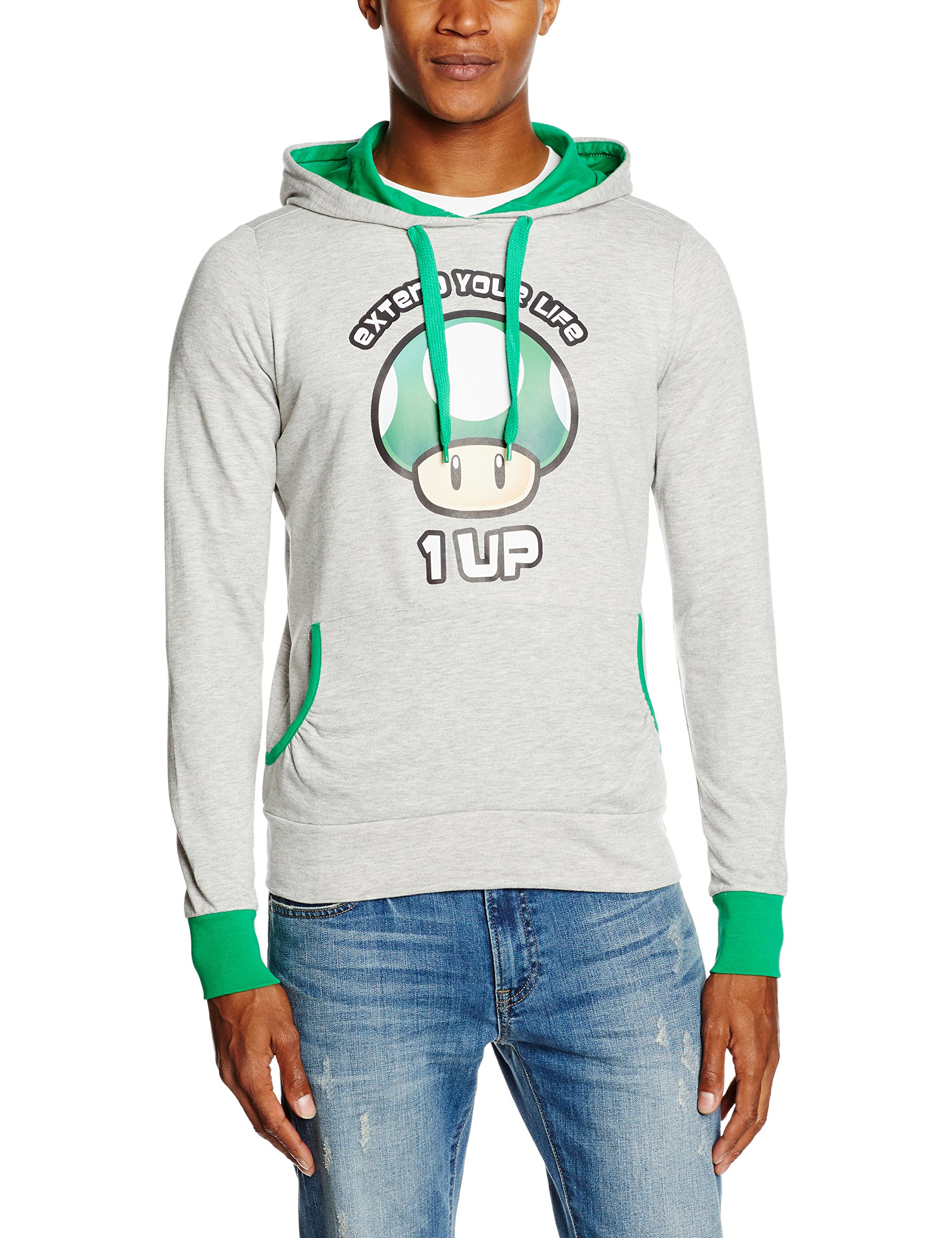 NINTENDO - SweatShirt Super Mario : Extend your Life Grey GIRLS (L)