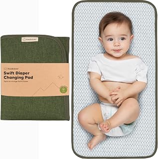 KeaBabies Portable Diaper Changing Pad, Easy Wipe Clean, 25x13(Olive Green) | Foldable Waterproof Baby Changing Mat for Diaper Bag, Compact, Lightweight, Newborn, Infant, Baby Changer Travel Essential