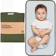 Portable Diaper Changing Pad - Waterproof Foldable Baby Changing Mat - Travel Diaper Change Mat - Lightweight Changing Pads for Baby - Baby Changer - Machine Washable Olive Green