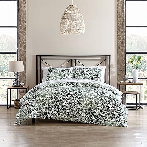 Stone Cottage - Juego de funda de edredón tamaño Queen, ropa de cama de algodón con fundas a juego, decoración del hogar para todas las estaciones