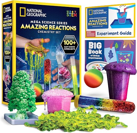 National Geographic Amazing Chemistry Set - STEM Kit with 100+ Experiments for Kids