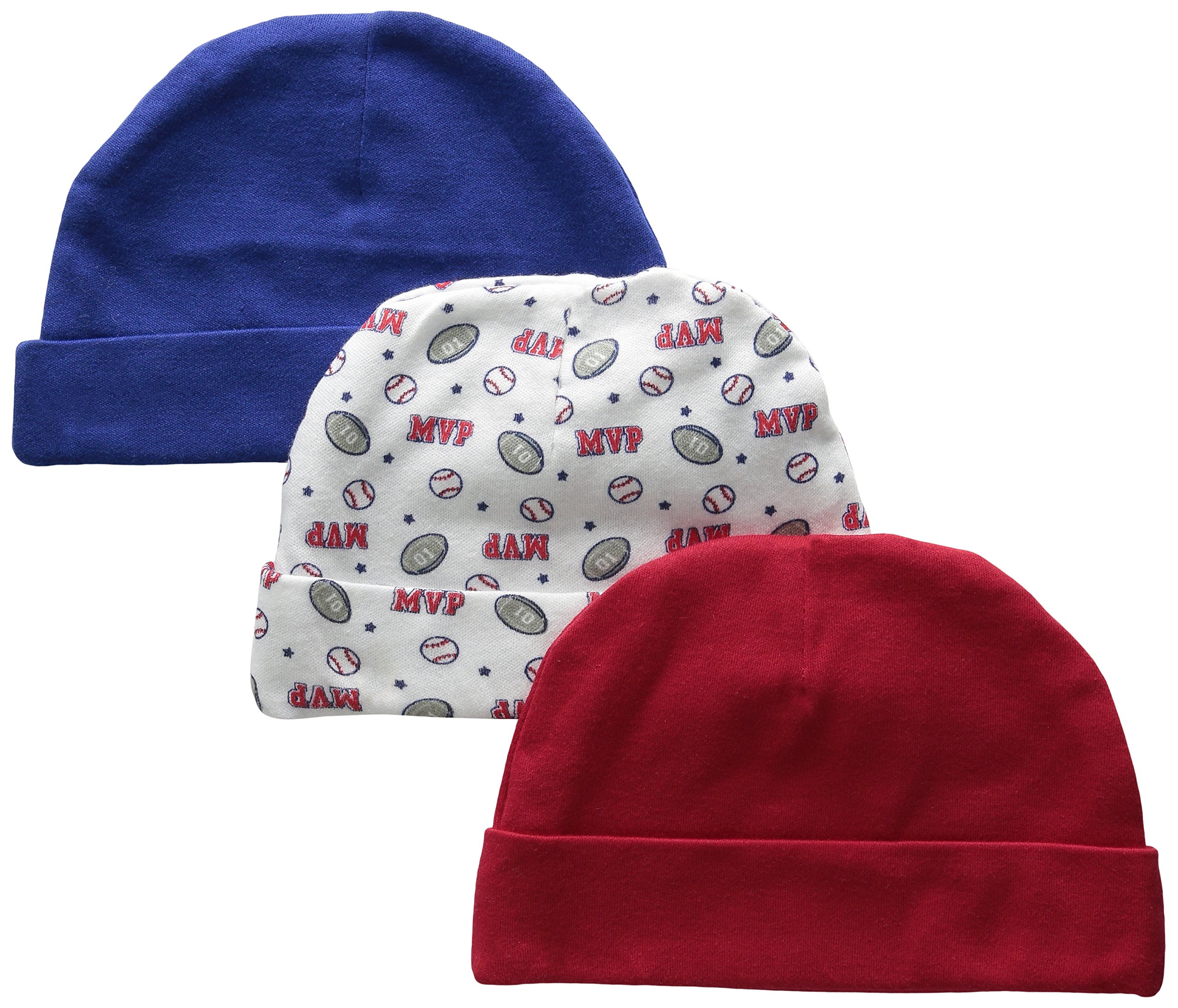 Bon BebeBaby-Boys Newborn 3 Pack MVP Cap Set