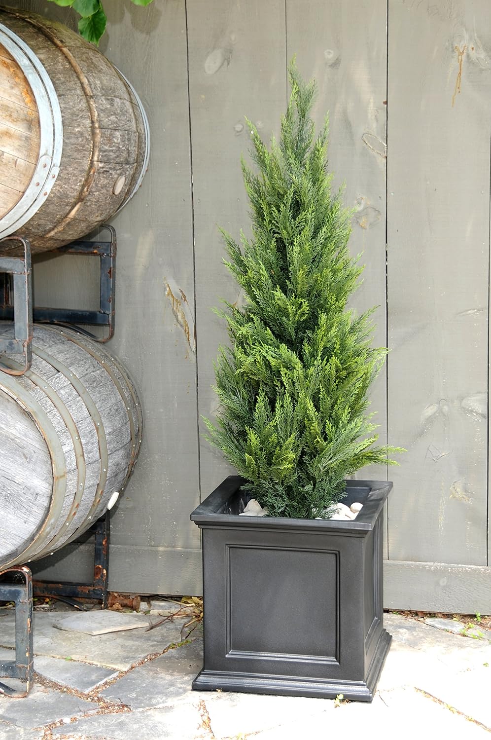 Mayne Fairfield 5825B Patio Planter, 20-Inch, Black: Home & Kitchen