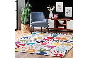nuLOOM Pinkie Handprint Kids Area Rug, 3' x 5', Multi