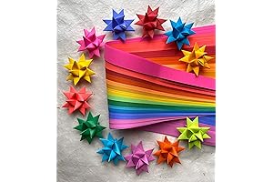1/2" Rainbow Stars Paper Strips