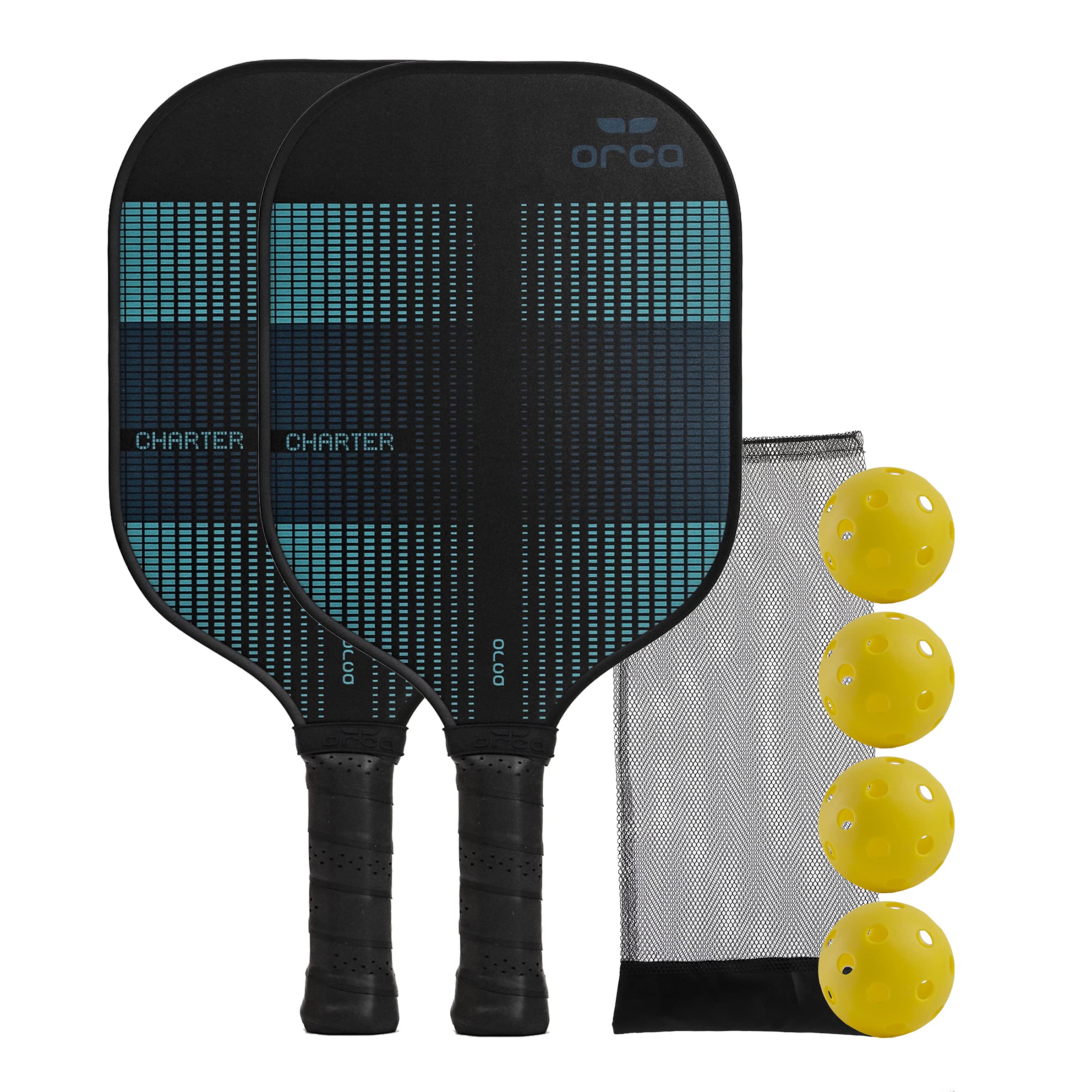 Orca Paddle Co. Charter Pickleball Paddle Set of 2 with 4