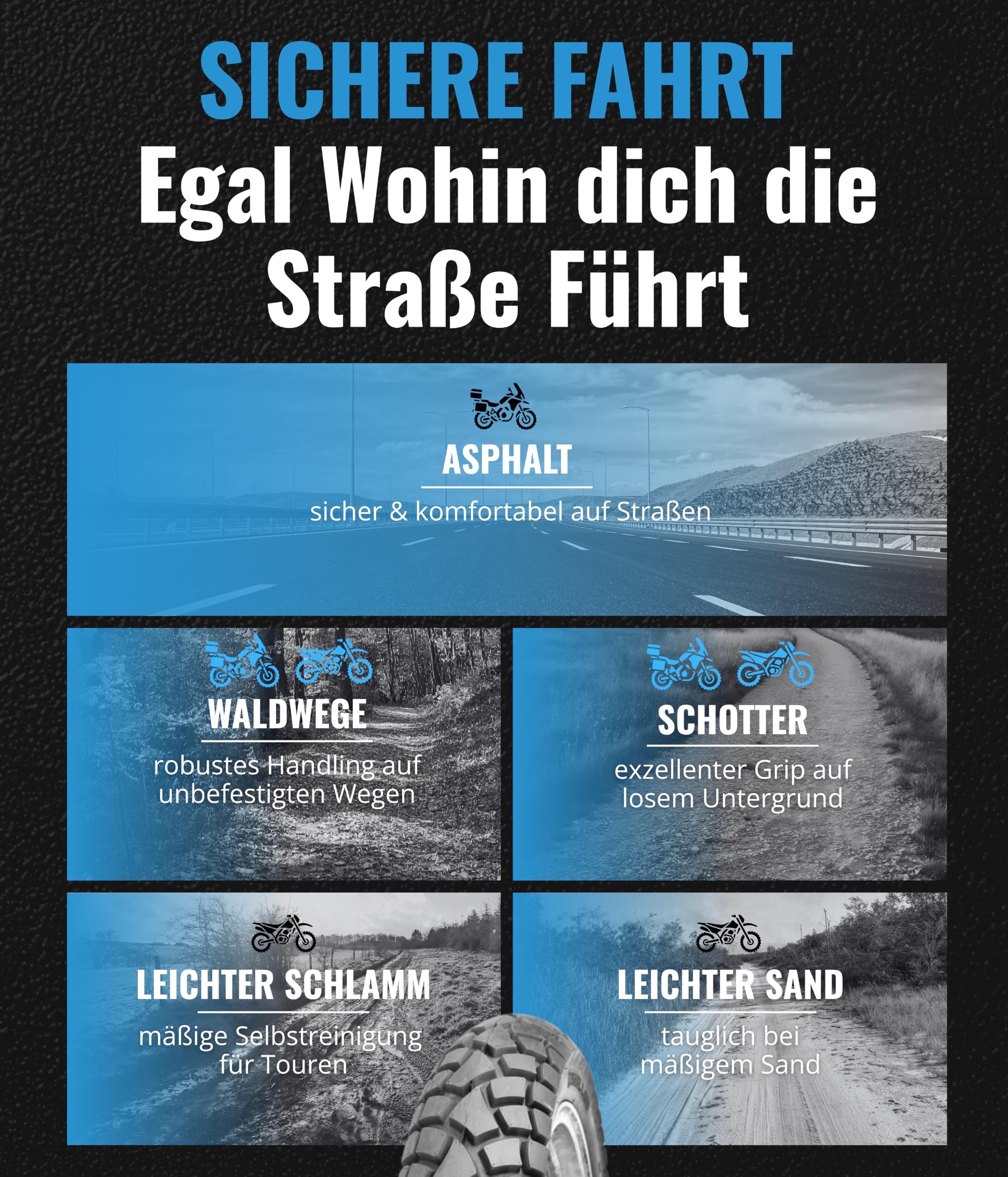 DELI REIFEN 117 STREET ENDURO 130/80-17 HINTEN SCHUNE
