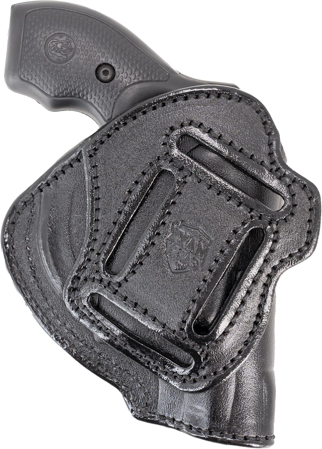 Maxx Carry 3 Position OWB Leather Gun Belt Holster CCW for Ruger LCR, LCRx, SP101 | S&W Bodyguard 38 Special, M&P 340 | Taurus 85, 605, 856 and Other Snub Nose.