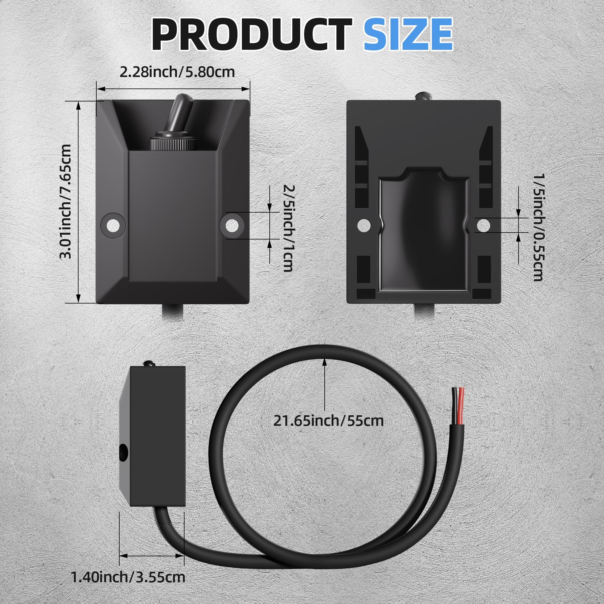 Snapklik.com : RVMARINEPAT Wired Toggle Switch 12V 30A Heavy Duty ...