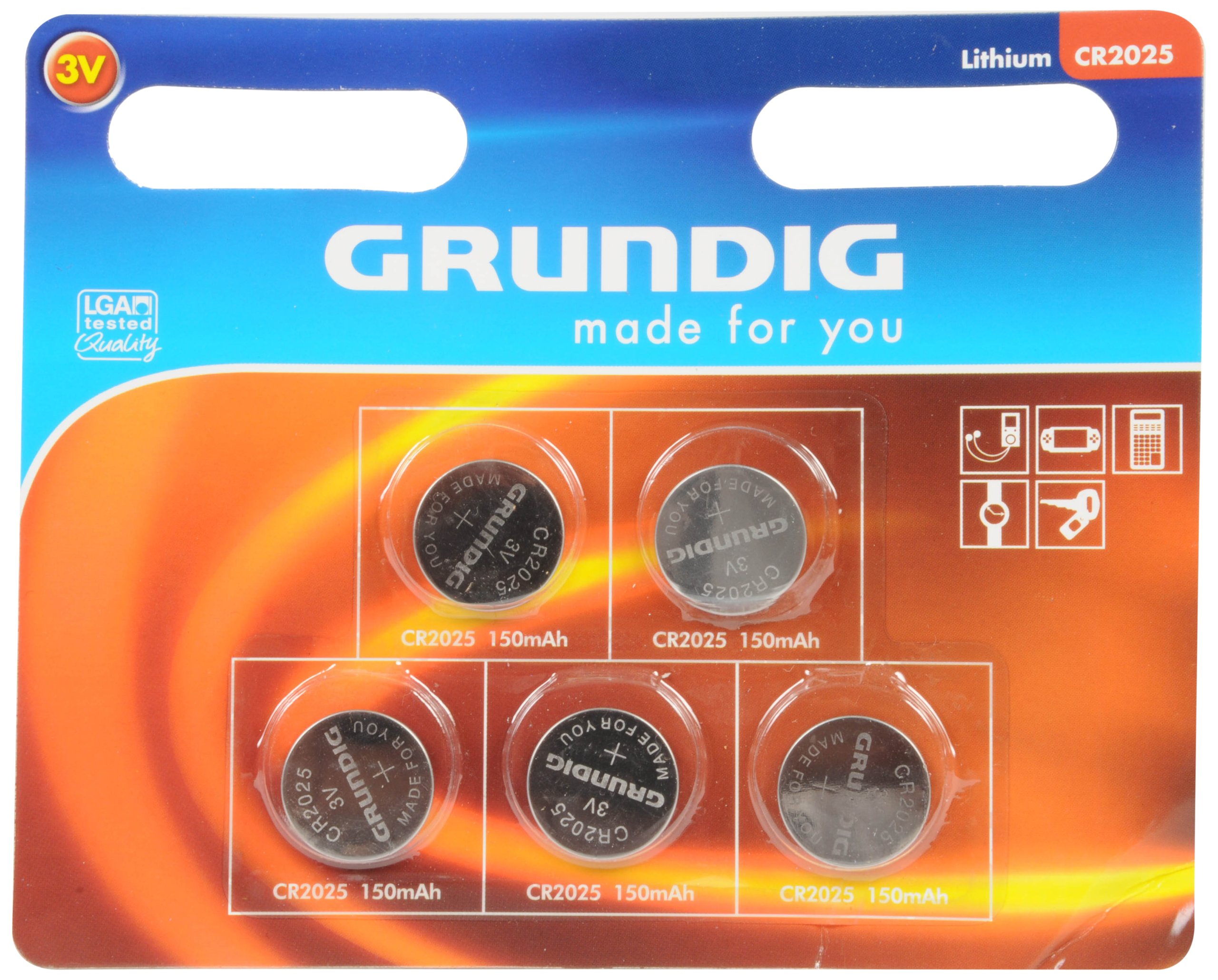 Grundig 20er-Pack Knopfzellen-Batterien – Alkaline & Lithium, Blei- Und Cadmiumfrei, Ideal Für Uhren, Waagen, Spielzeug