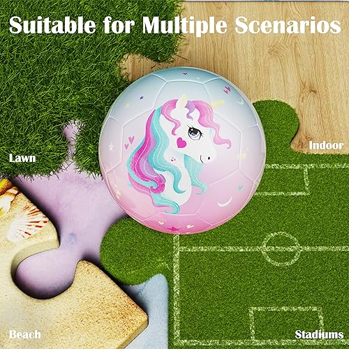 Miniatura 4 de PP PICADOR Pelota de fútbol para niños, bonita pelota de dibujos animados con inflador, juguetes de regalo para niñas y niños, para interiores y