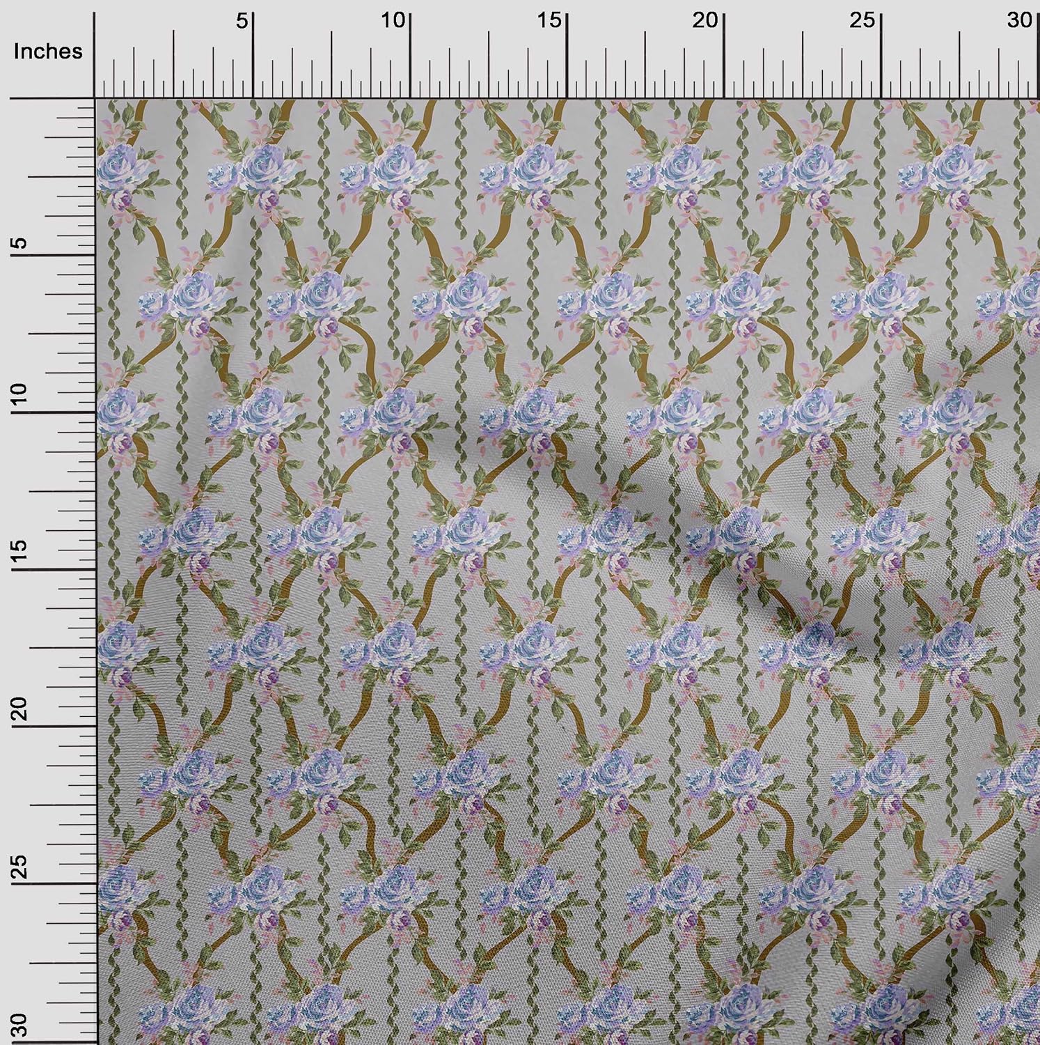 oneOone Viscose Chiffon Gray Fabric Floral Dress Material Fabric Print Fabric By The Yard 42 Inch Wide-741