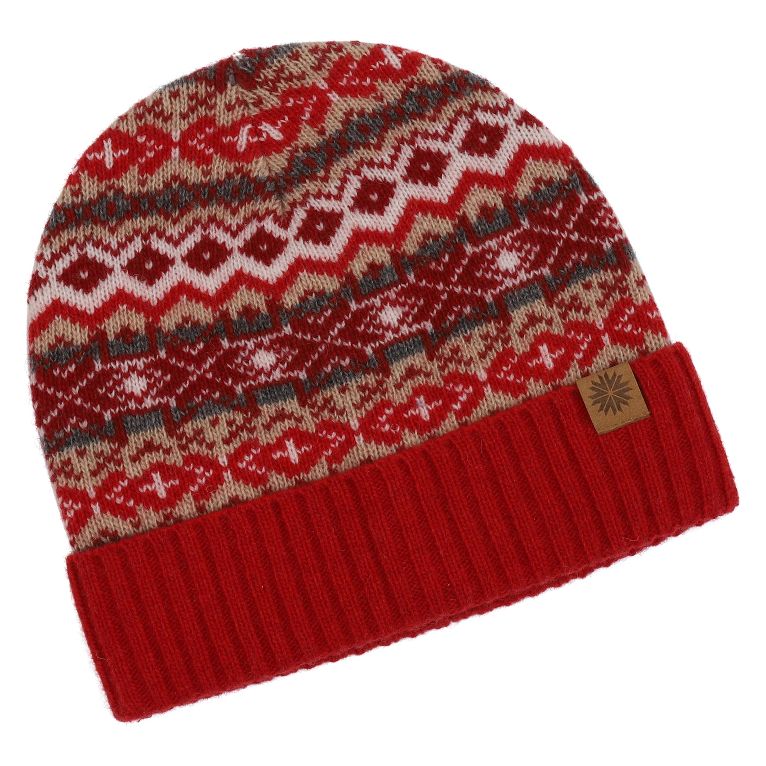 Icewear Unisex True Red Skrúður Wool Blend Nordic Hat (True Red)
