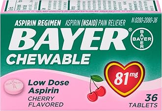 Children's Chewable, Children's Aspirin Pain Reliever, Cherry, 36 ct