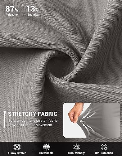 Miniatura 5 de G Gradual Pantalones de golf para hombre con bolsillos con cierre y pantalones elásticos de chándal ajustados pantalones de chándal para hombre