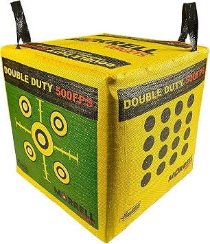 Morrell Targets 4-Sided Double Duty Field Point Archery Shooting Bag Portable Backyard & Outdoor Target for Bows up to 500 FPS with 50+ Bullseye Points