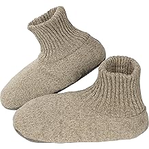 BenSorts Men Fuzzy Slipper Socks with Grippers Non Slip Indoor House Socks Christmas Gifts