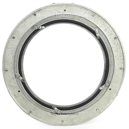 Miniatura 4 de Nagina International Espejo de ojo de buey metálico plateado 11.0 in x 11.0 in.