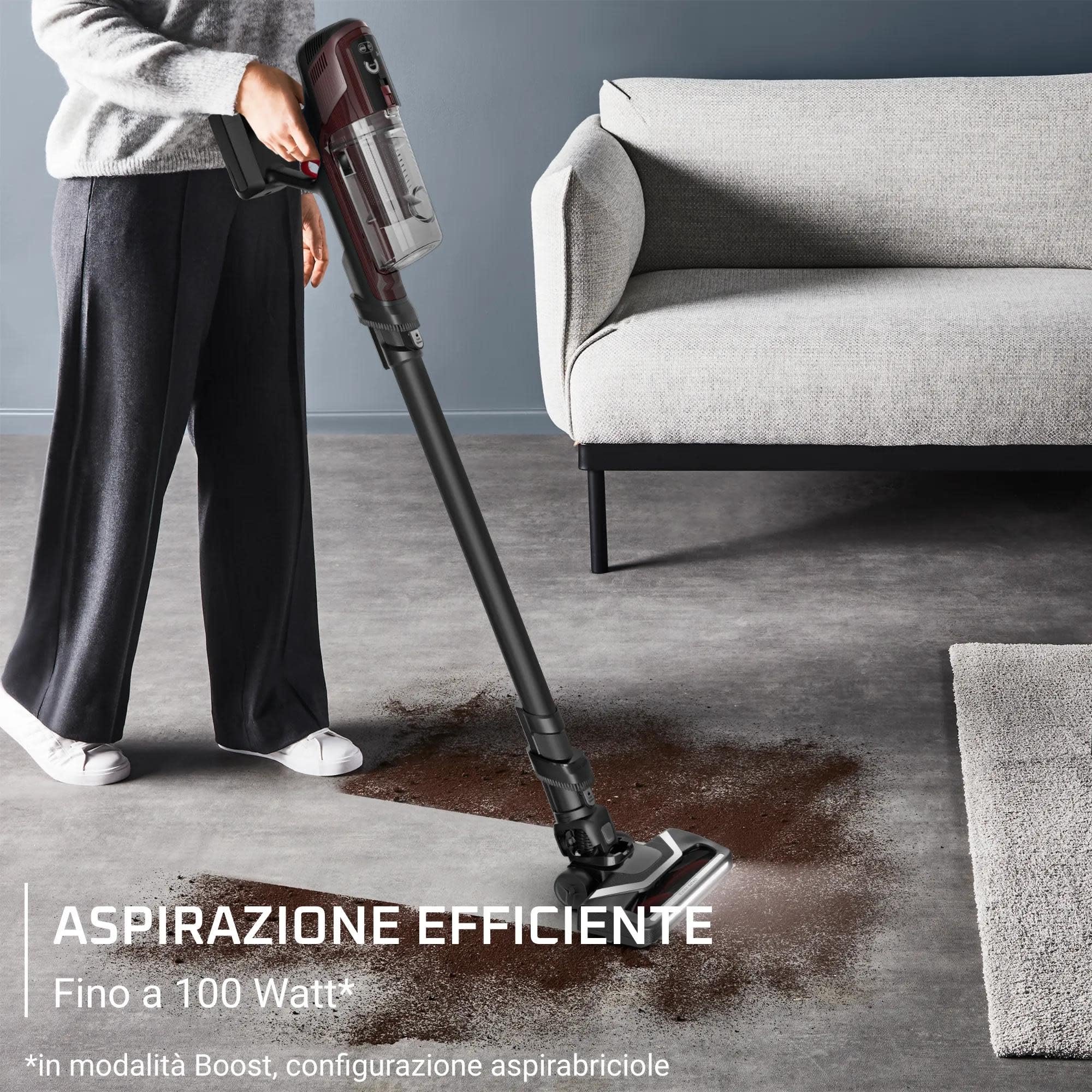 Rowenta X-Pert 6.80, Aspirapolvere Senza Fili, Nero, RH6483 | con Spazzola Multifunzione con Luci LED, Display, Autonomia Fino a 60 Minuti, 100 W