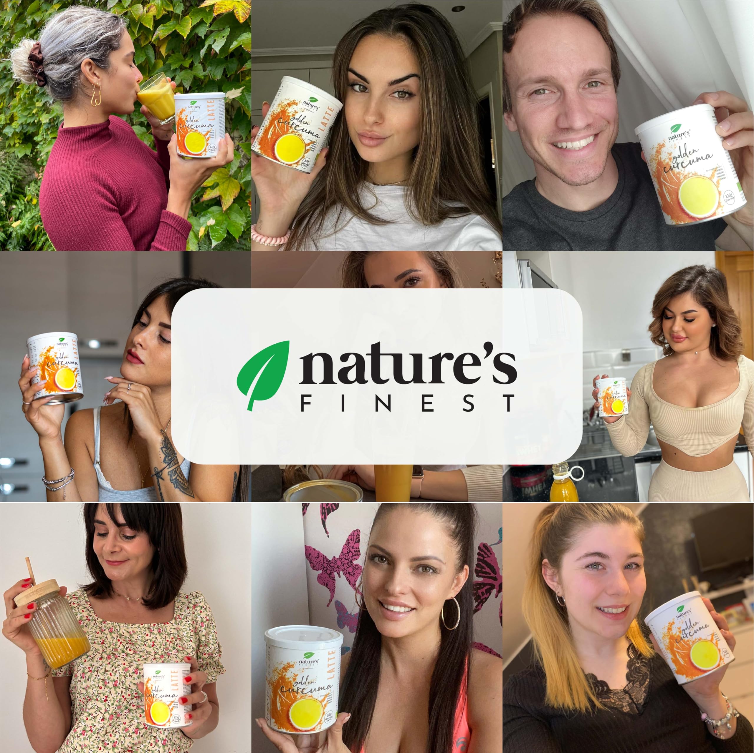 Nature's Finest Golden Curcuma Latte Bio 125 g (Paquete de 1) | Golden Curcuma Latte 125 g - fácil de preparar, ideal para tu pausa gourmet