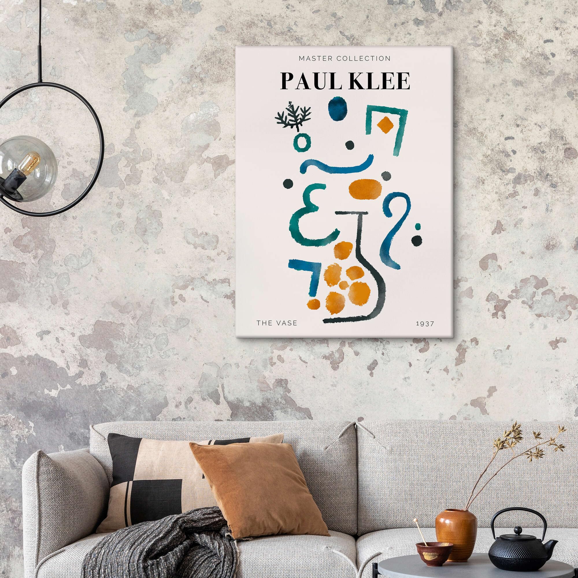 Posterlounge The Vase, 1937 Lienzo | 70 x 90 cm de Paul Klee Beige Cuadros Decoración para la pared