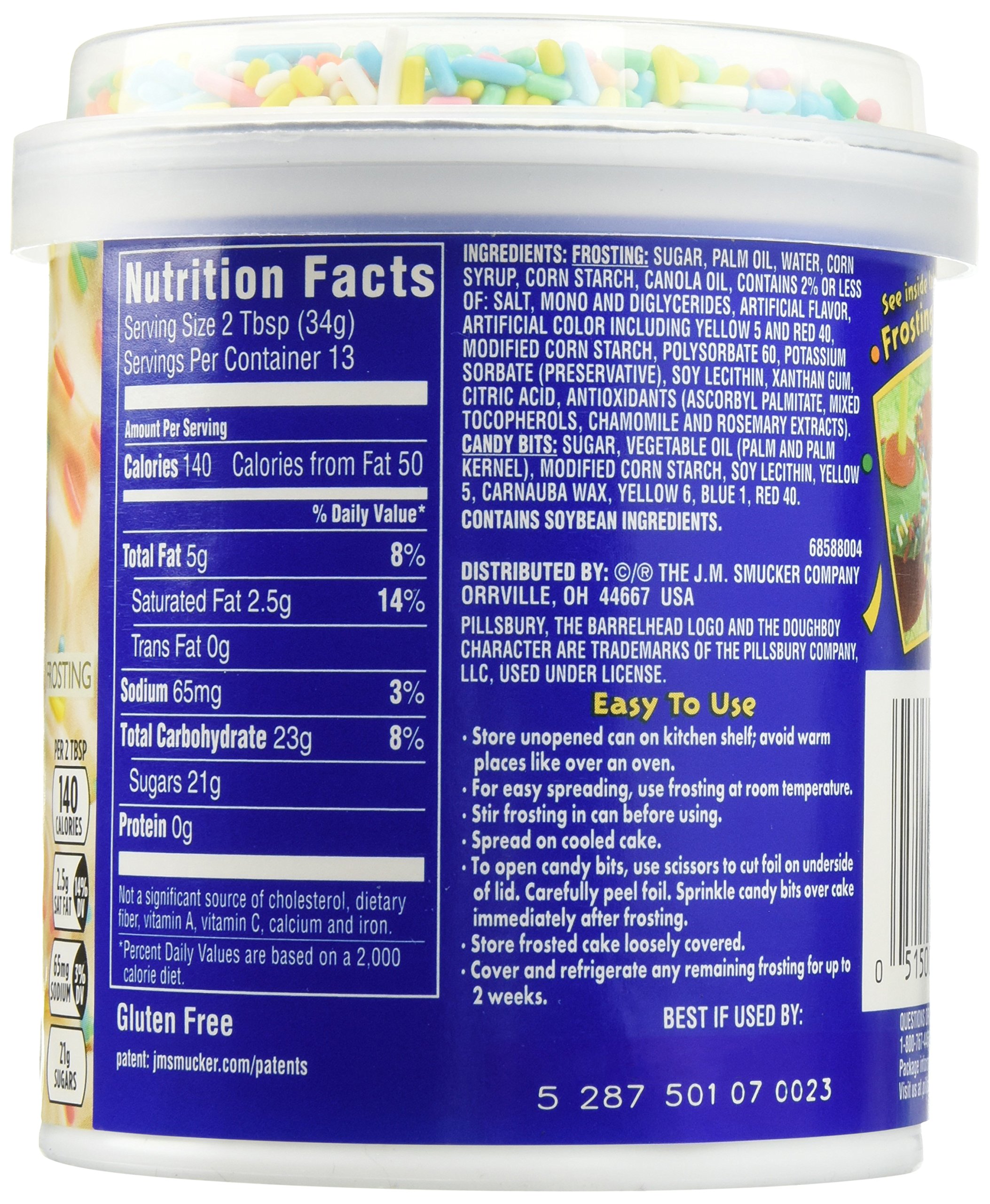 Pillsbury, Vanilla Funfetti Frosting, 15.6oz Tub (Pack of 3) by Pillsbury