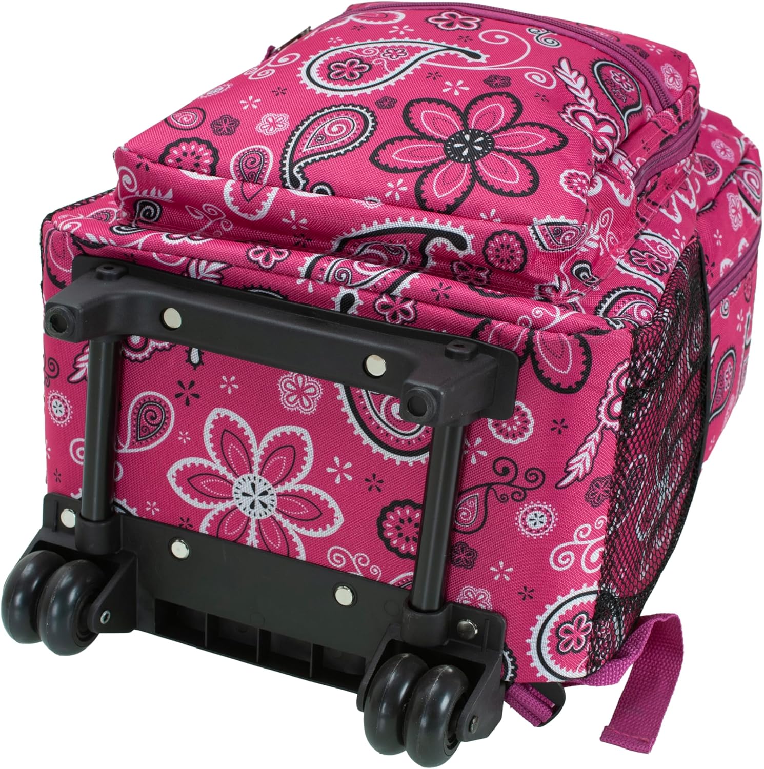 Rockland Double Handle Rolling Backpack, Bandana, 17" - Image 5