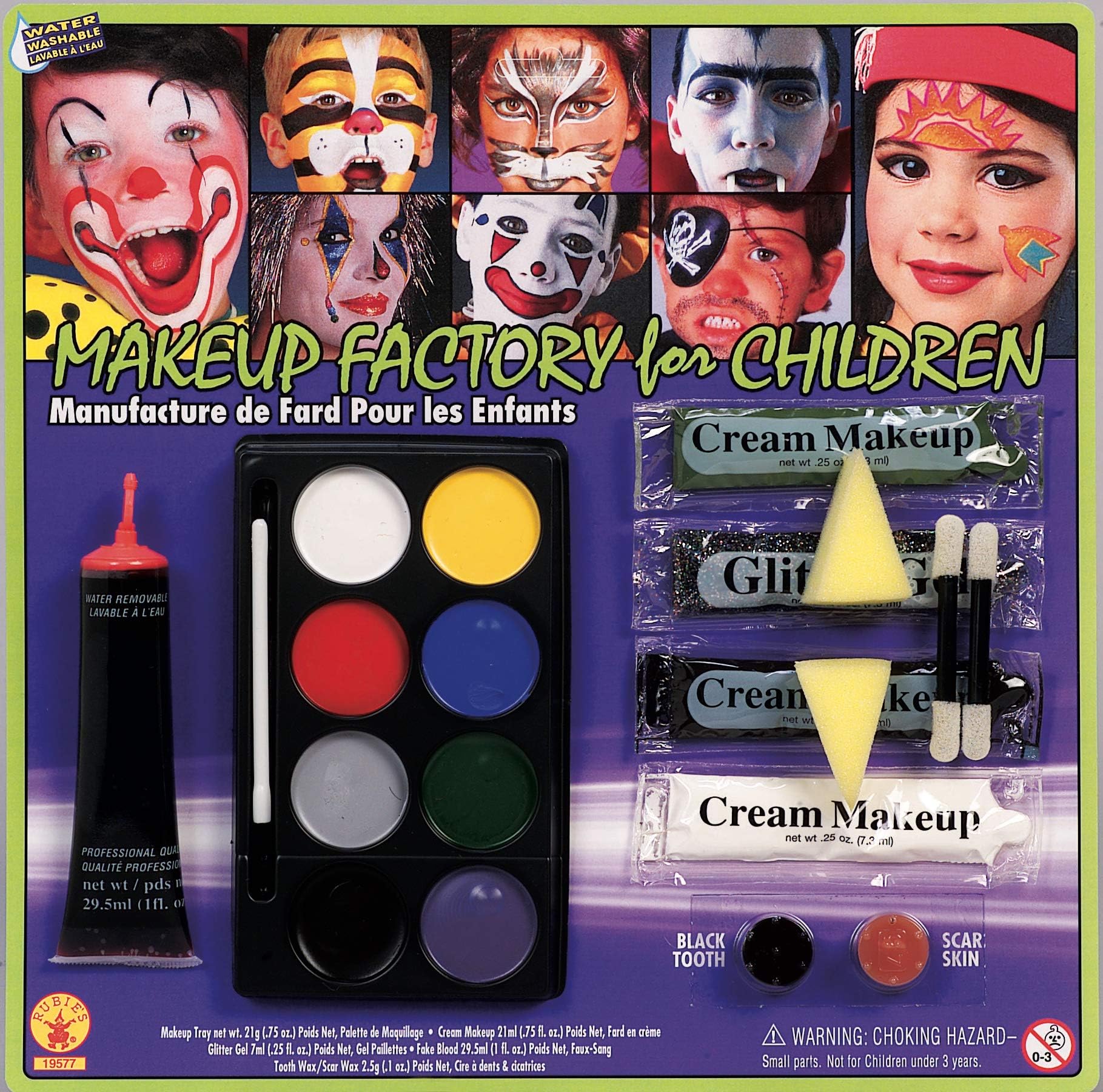 Rubie'sMakeup Factory for Children with Glitter, Fake Blood, Scar Wax and Black Tooth Wax