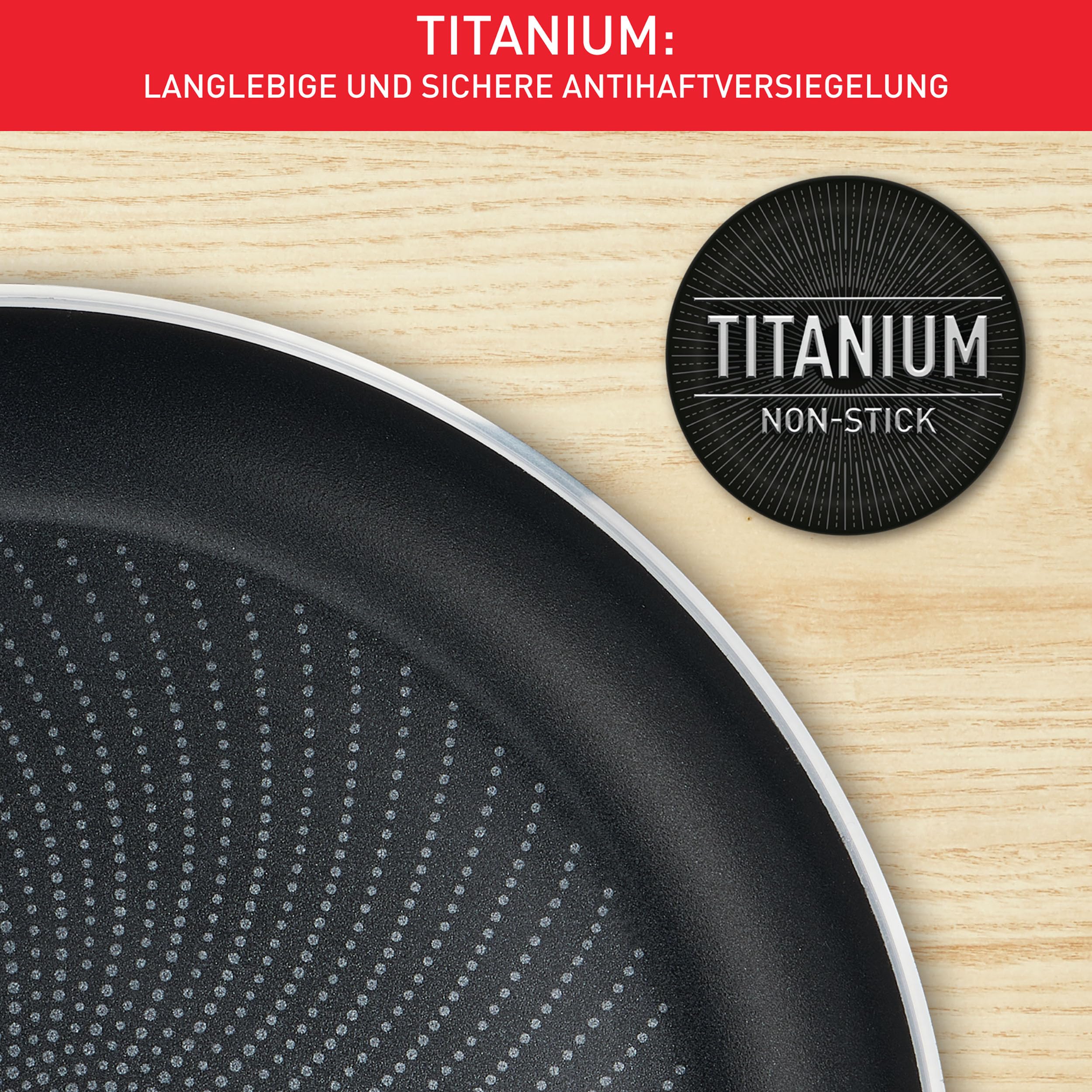 Tefal Infinite Pfanne Induktion 28 cm, Bratpfanne mit Antihaftversiegelung, Thermo-Signal bei idealer Brattemperatur, einfache Reinigung, für alle Herdarten geeignet, Premium-Edelstahl, H81506