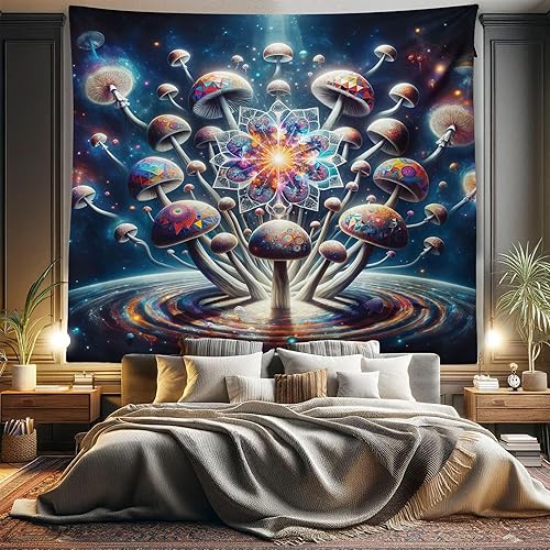 Miniatura 142 de Ambesonne Tapiz de fiesta de los años 70, caja retro en arte pop, música de baile, composición colorida impresa, para colgar en la pared para