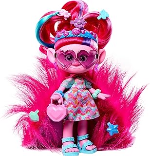 Mattel â€‹DreamWorks Trolls Band Together Fashion Doll & 10+ Accessories, Hairsational Reveals Queen Poppy with Transforming Hair Piece