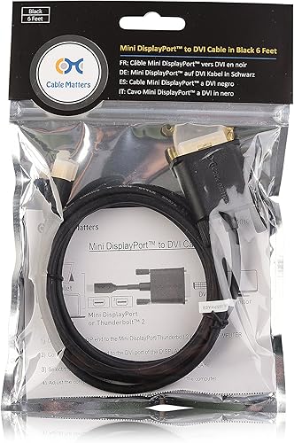 Miniatura 5 de Mini DisplayPort a cable DVI 6 patas Negro