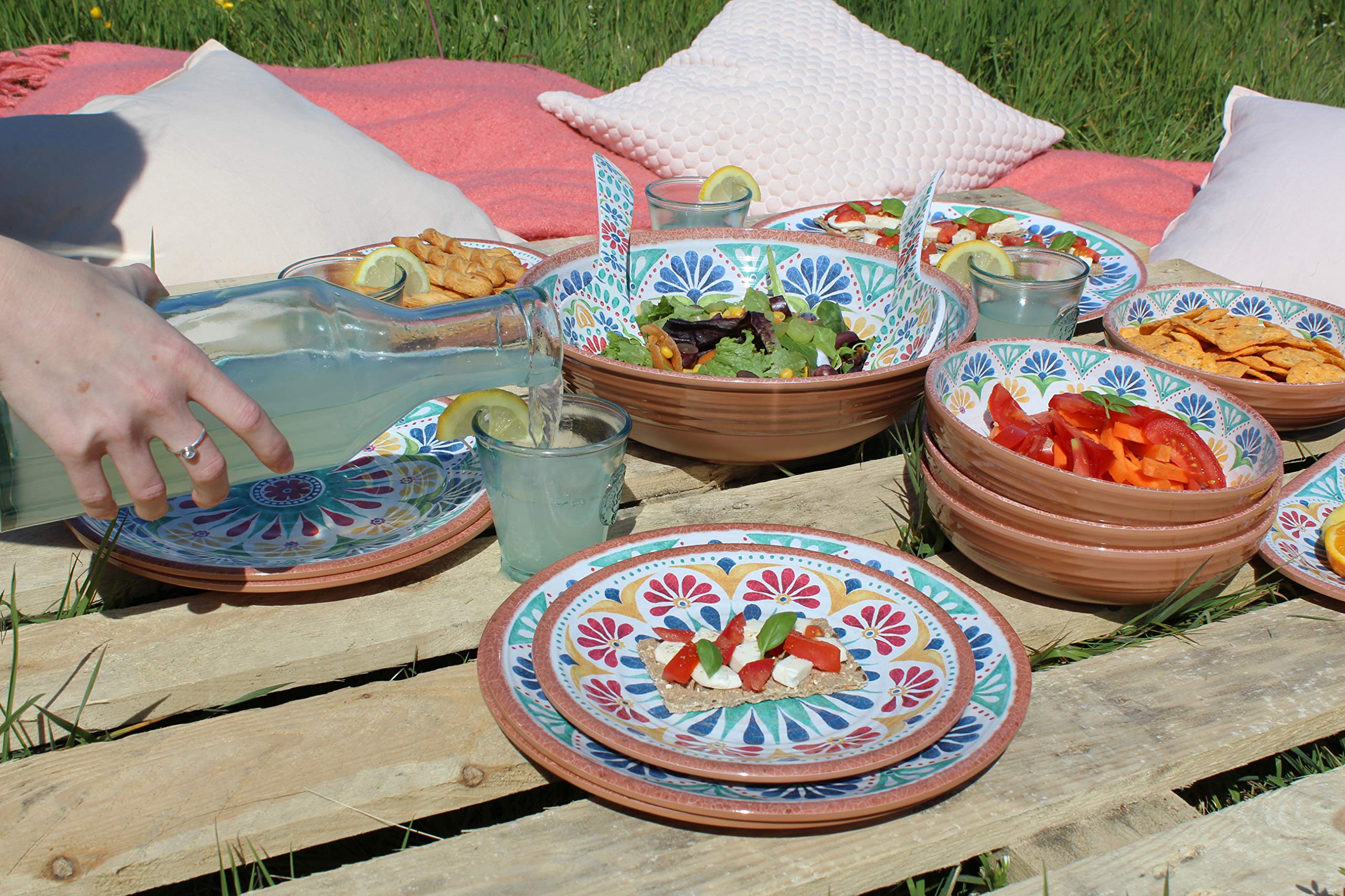 Epicurean Rio Medallion Lot de 4 assiettes à dessert en mélamine 21 cm