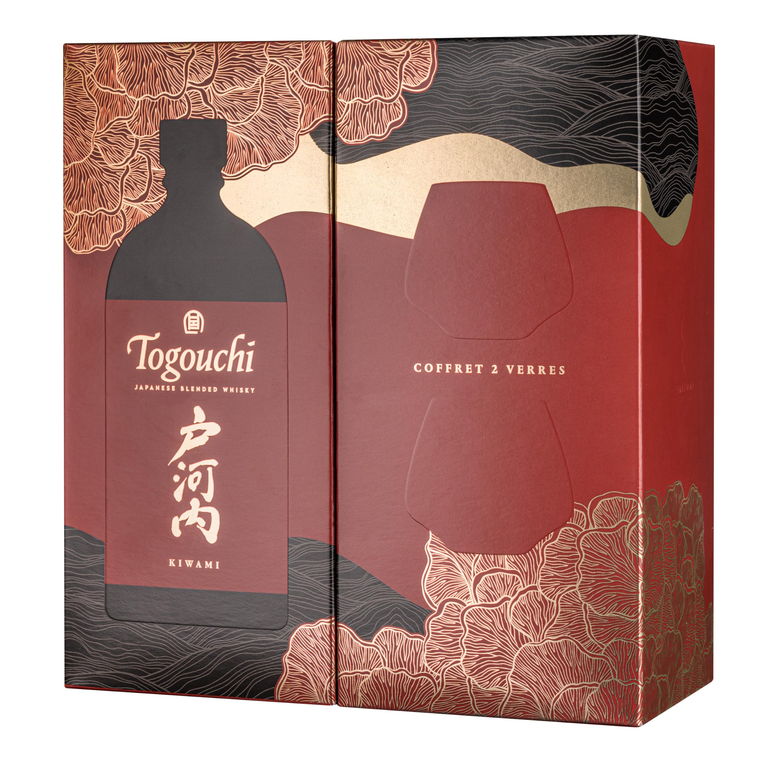 Togouchi Kiwami Whisky Japonais Coffret + 2 verres 40° 70cl