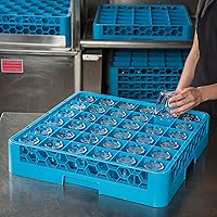 Vista 5 de Carlisle FoodService Products RG3614 OptiClean - Estante de vidrio con 36 compartimentos, compartimentos de 2.94 pulgadas, color azul (paquete de 6)
