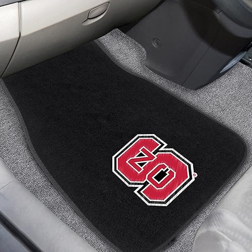 Vista 37 de FANMATS NCAA - Juego de 2 alfombrillas bordadas con logotipo del equipo unisex para adultos Negro