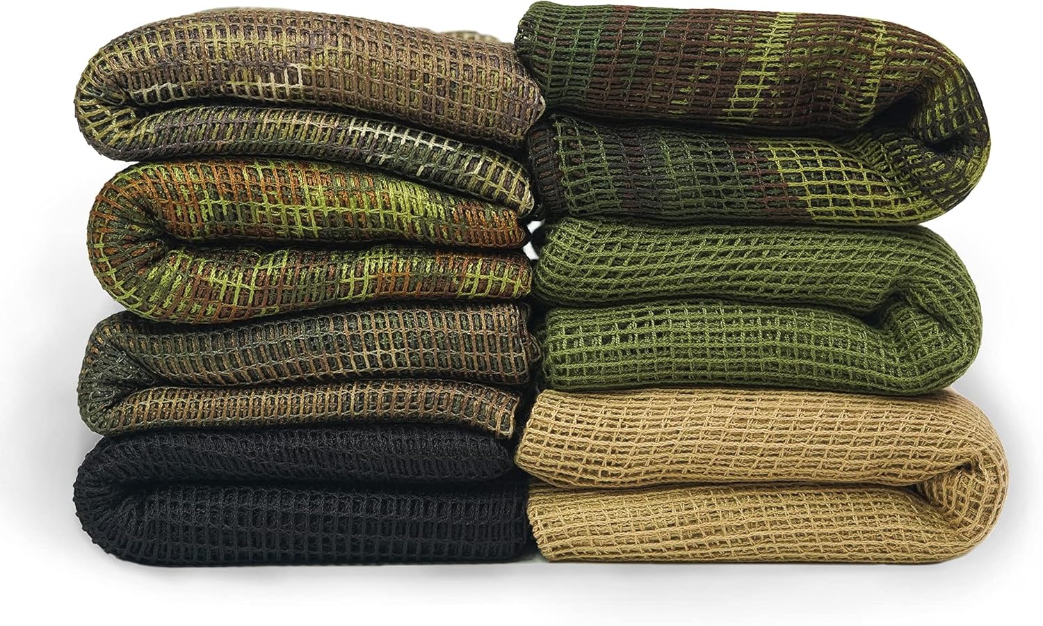 GHILEO Tactical Sniper Veil Double Side Camo Scarf, Mesh Net Military Neck Scarves for Hunting Shooting Wild Photography Military Outdoor Activities : Everything Else