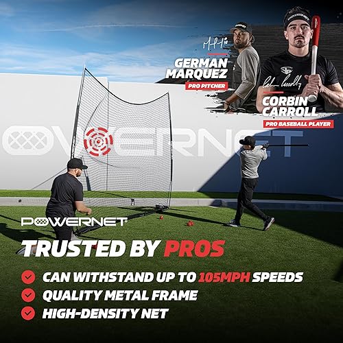 Miniatura 2 de PowerNet Carli Lloyd - Red de barrera deportiva, varios tamaños para máxima protección, respaldo de seguridad, barricada portátil para béisbol,