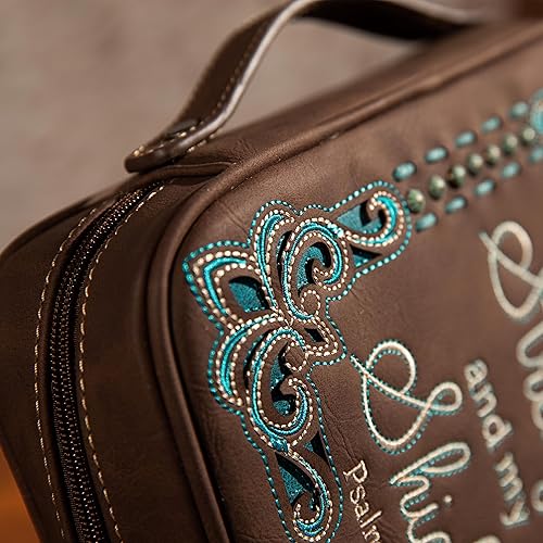 Miniatura 3 de Montana West Fundas bordadas para Biblia de estilo occidental para mujeres y hombres, funda de transporte para libros, bolsa de iglesia, protección