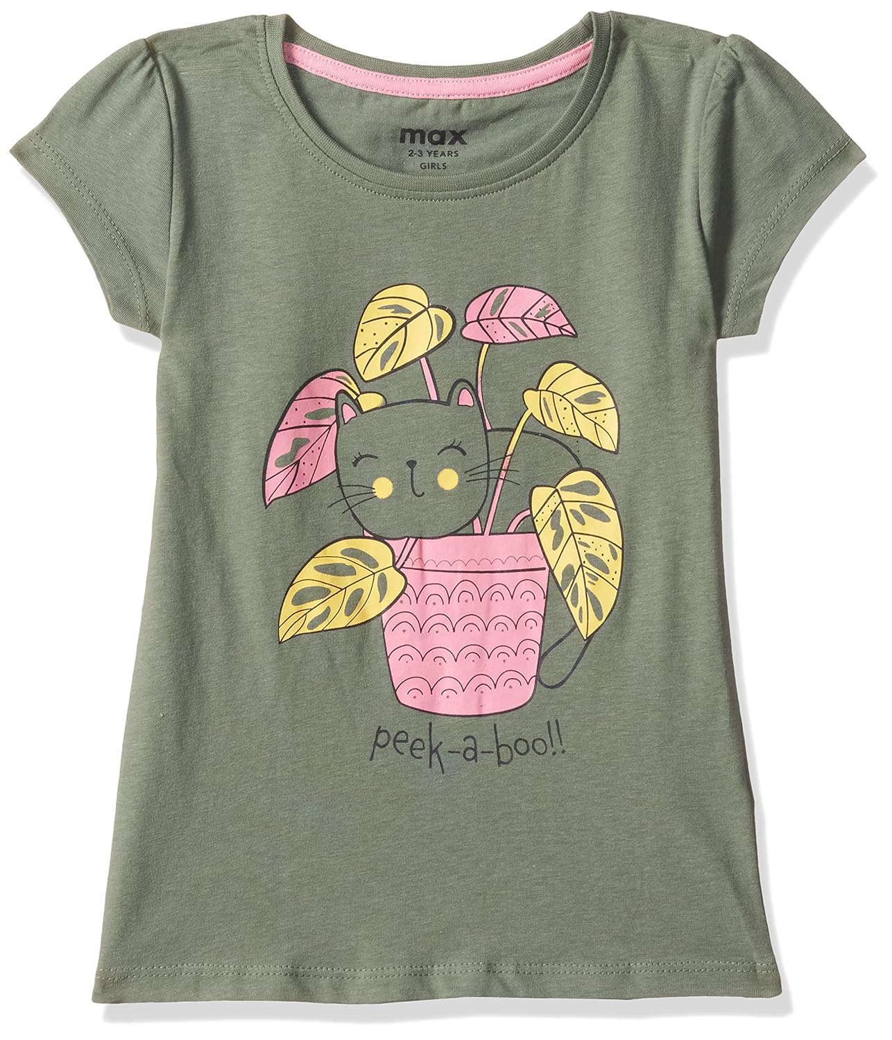 Max Girl’s Cotton Graphic Printed Short Sleeve Regular Fit T-Shirt